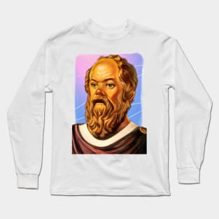 Ancient Philosopher Socrates illustration Long Sleeve T-Shirt